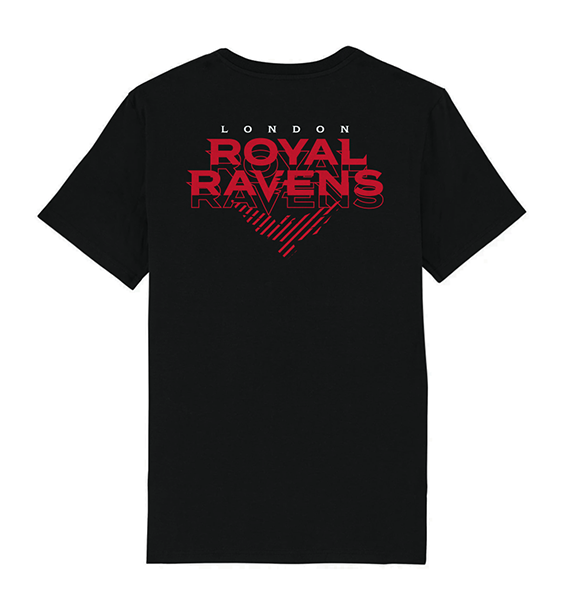 LONDON ROYAL RAVENS BLACK TOPO TEE - London Royal Ravens